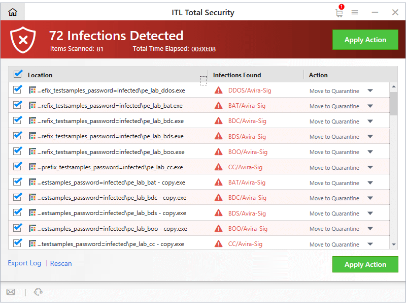 ITL Total Security Screenshot